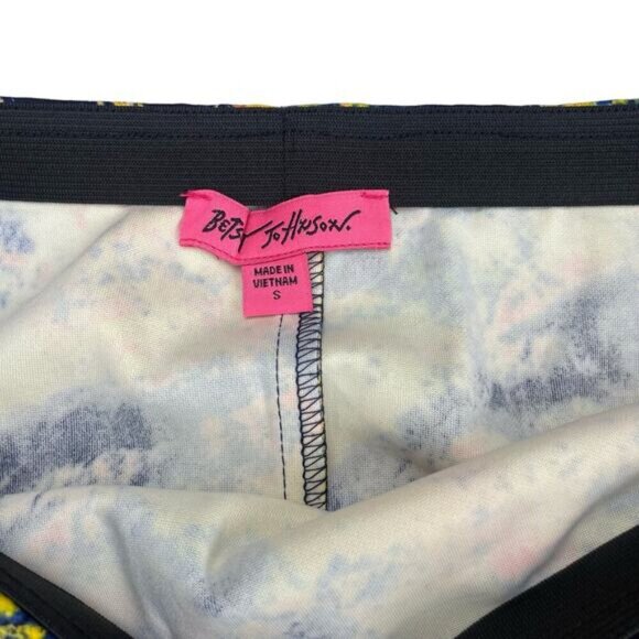 BETSEY JOHNSON Watercolor Floral Pull On Pencil Skirt Sz Small Multicolor - Picture 3 of 5